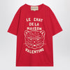 Valentino Red T-shirt with Le Chat de la Maison print
