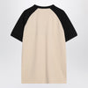 Butter/black T-shirt with Chez Valentino print