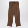 Valentino Brown gabardine trousers