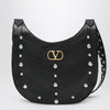 Valentino Garavani Small Hoboho bag with black chevron pattern and studs