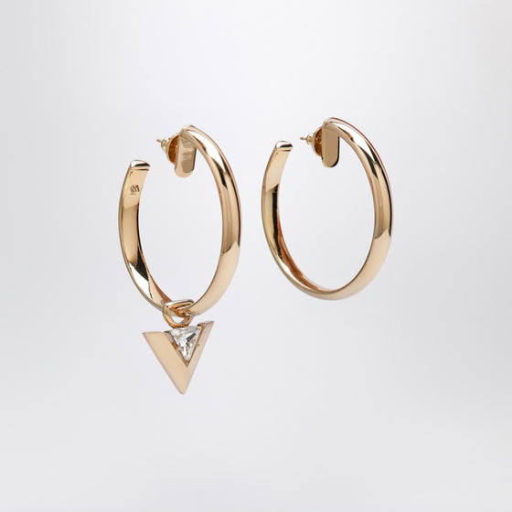 Valentino Garavani Je Les V crystal metal hoop earrings