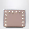 Valentino Garavani Rockstud blush pink grained-leather wallet
