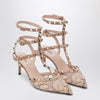 Valentino Garavani Light pink Rockstud lace pumps
