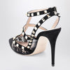 Valentino Garavani High black Rockstud lace pumps