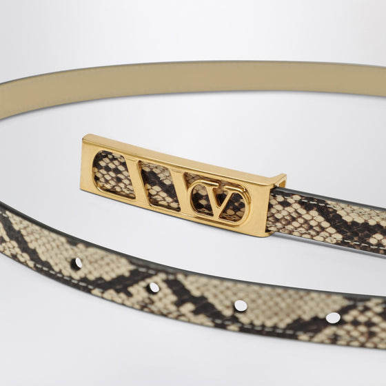 Valentino Garavani Volgo Signature belt with python print