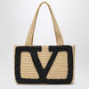 Valentino Garavani Viva Superstar Crochet medium natural/black bag