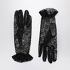 Valentino Garavani Black lace Vlogo Signature gloves