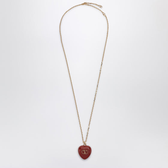 Valentino Garavani Coeur Royal red necklace