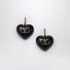 Valentino Garavani Black Coeur Royal earrings