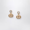 Valentino Garavani Gold Ovalette earrings with Swarovski crystals