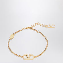  Valentino Garavani Vlogo Signature gold metal bracelet