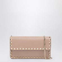  Valentino Garavani Garnet calfskin Rockstud chain wallet