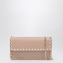  Valentino Garavani Garnet calfskin Rockstud chain wallet
