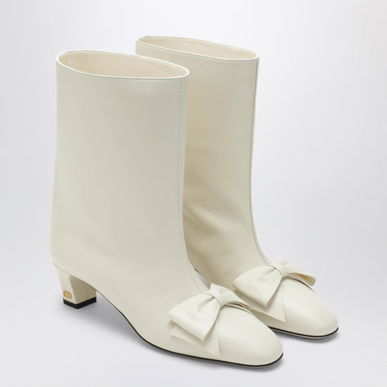 Valentino Garavani Ivory Bowow ankle boots