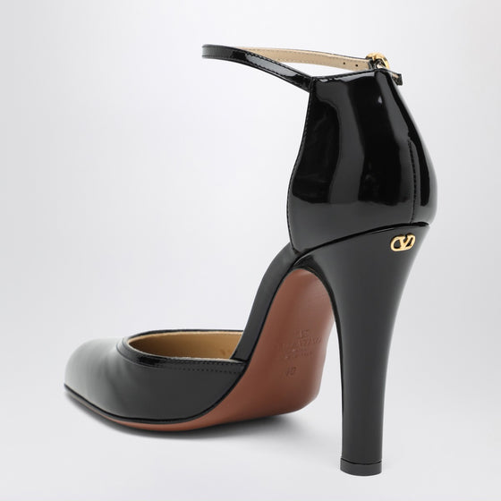 Valentino Garavani Hi Dolly black patent leather pumps