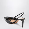 Valentino Garavani Slingback Vlogo in black patent leather