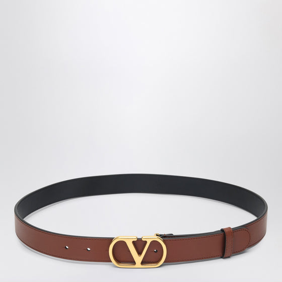 Valentino Garavani Vlogo Signature Deep caramel belt