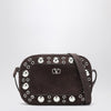 Valentino Garavani Nellcôte bag brown in suede with studs and rivets