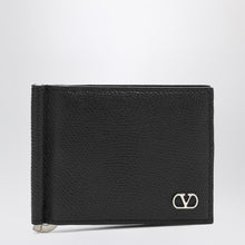  Valentino Garavani Black bi-fold Vlogo wallet with clip