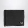 Valentino Garavani Black bi-fold Vlogo wallet with clip