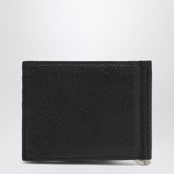 Valentino Garavani Black bi-fold Vlogo wallet with clip