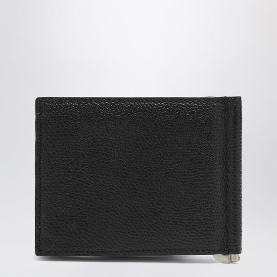 Valentino Garavani Black bi-fold Vlogo wallet with clip