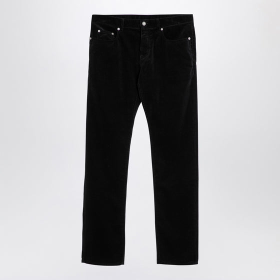 Saint Laurent Black corduroy slim trousers