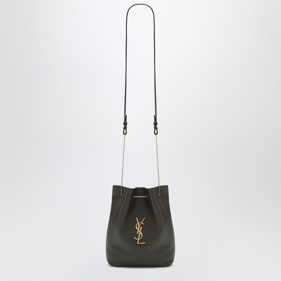 Saint Laurent Moss green leather bucket bag