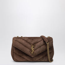 Saint Laurent Small LouLou bag in brown quilted suede
