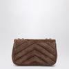 Saint Laurent Small LouLou bag in brown quilted suede