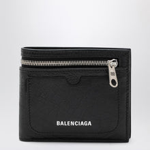  Balenciaga Black leather Superbusy bi-fold wallet