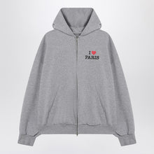  Balenciaga Grey zip-up sweatshirt I Love Paris