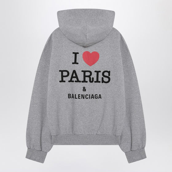 Balenciaga Grey zip-up sweatshirt I Love Paris