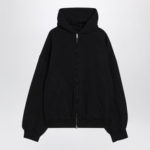  Balenciaga Washed black Flipped Uni Regular Fit zip hoodie