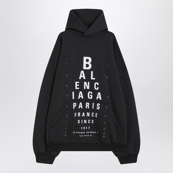 Balenciaga Optical black washed oversized hoodie