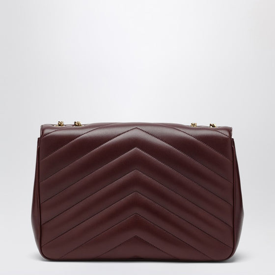 Saint Laurent Large LouLou Hot Wine Leather Bag