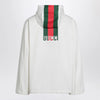 GUCCI White zip-up jacket with logo print