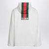 GUCCI White zip-up jacket with logo print