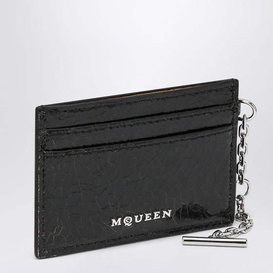 Alexander McQueen T-Bar credit card holder black/caramel