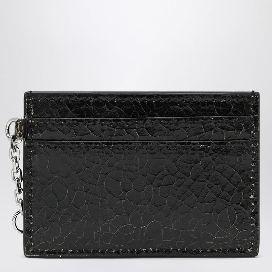 Alexander McQueen T-Bar credit card holder black/caramel