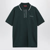 GUCCI Petrol-green cotton piqué polo shirt