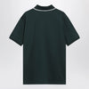 GUCCI Petrol-green cotton piqué polo shirt