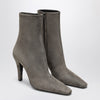 Saint Laurent Grey Jill suede ankle boots
