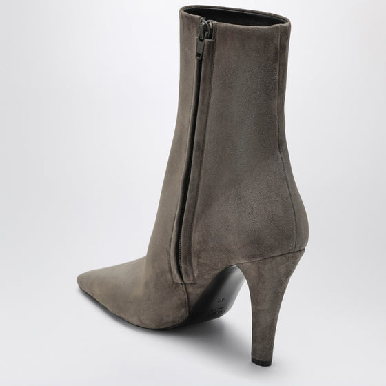 Saint Laurent Grey Jill suede ankle boots