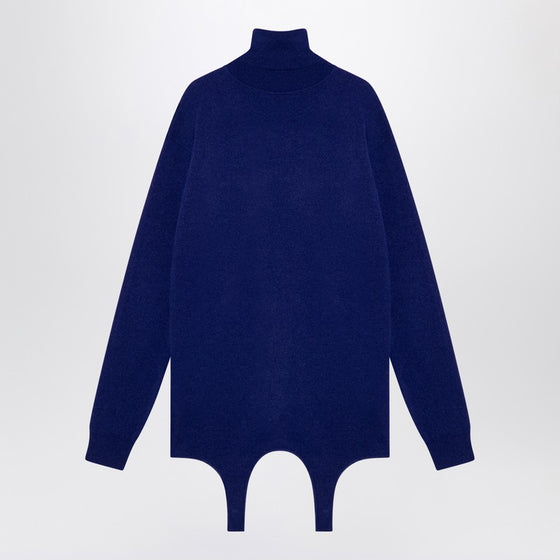 Saint Laurent Electric blue turtleneck with garter