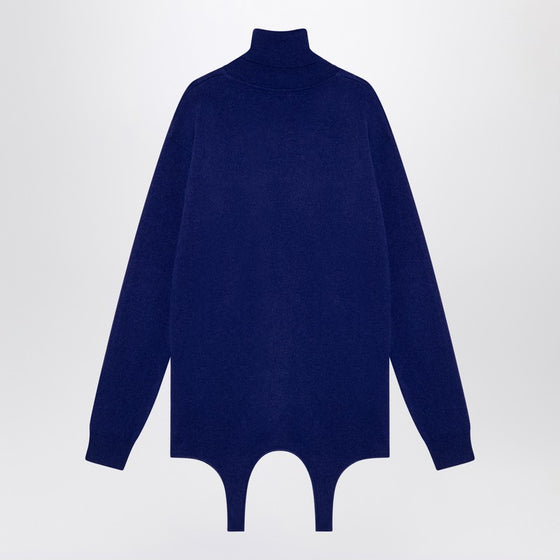 Saint Laurent Electric blue turtleneck with garter