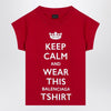 Balenciaga Red cropped t-shirt Keep Calm