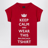 Balenciaga Red cropped t-shirt Keep Calm