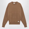 Saint Laurent Caramel coloured plush cotton sweatshirt