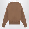 Saint Laurent Caramel coloured plush cotton sweatshirt